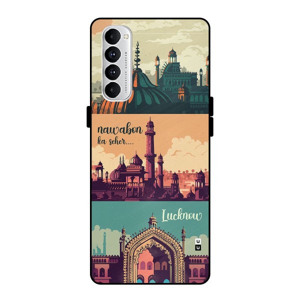 Lucknow City Metal Back Case for Oppo Reno4 Pro