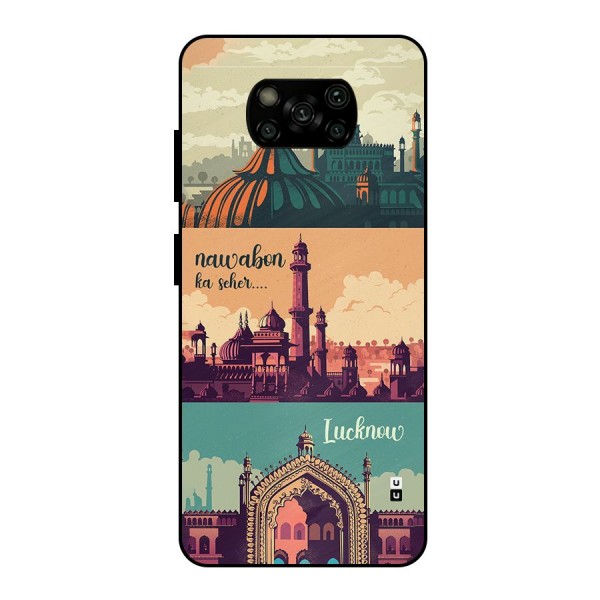 Lucknow City Metal Back Case for Poco X3