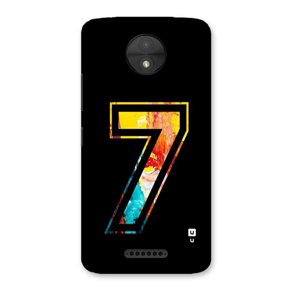 Lucky Number Back Case for Moto C