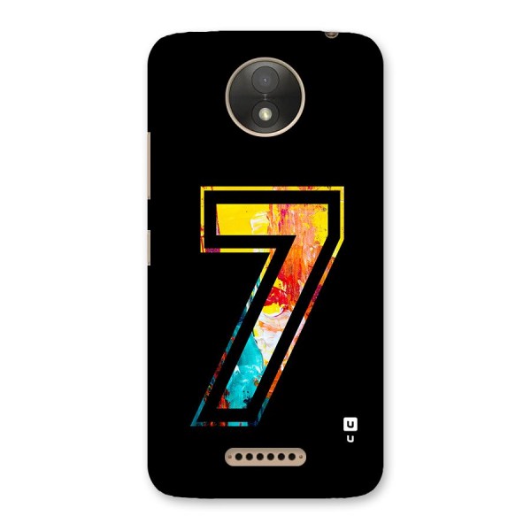 Lucky Number Back Case for Moto C Plus