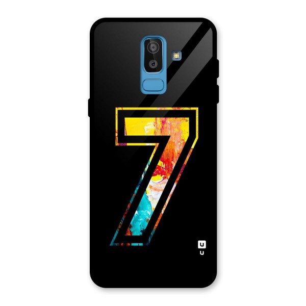 Lucky Number Glass Back Case for Galaxy J8