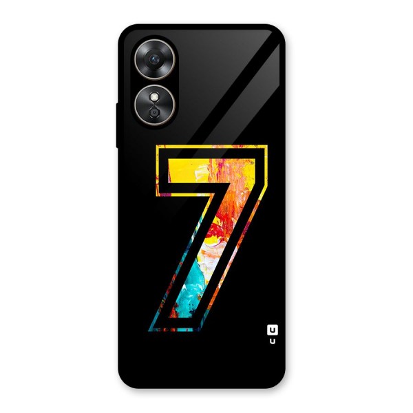 Lucky Number Glass Back Case for Oppo A17