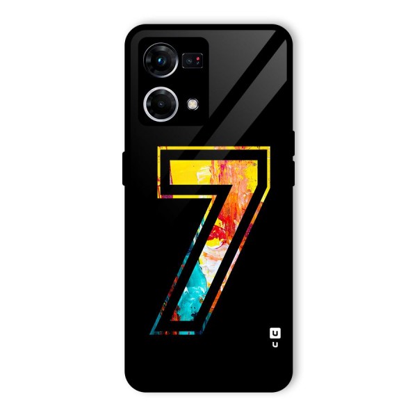 Lucky Number Glass Back Case for Oppo F21 Pro 4G