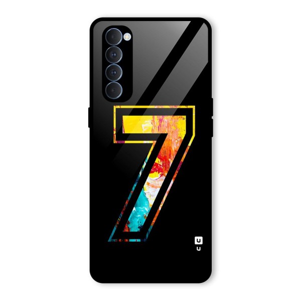 Lucky Number Glass Back Case for Oppo Reno4 Pro