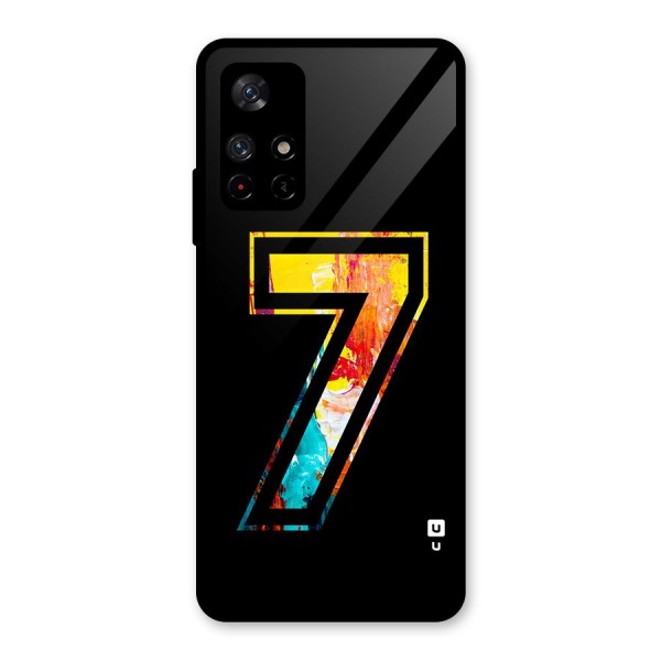 Lucky Number Glass Back Case for Redmi Note 11T 5G