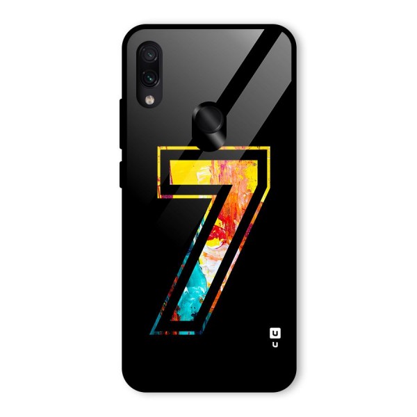 Lucky Number Glass Back Case for Redmi Note 7S