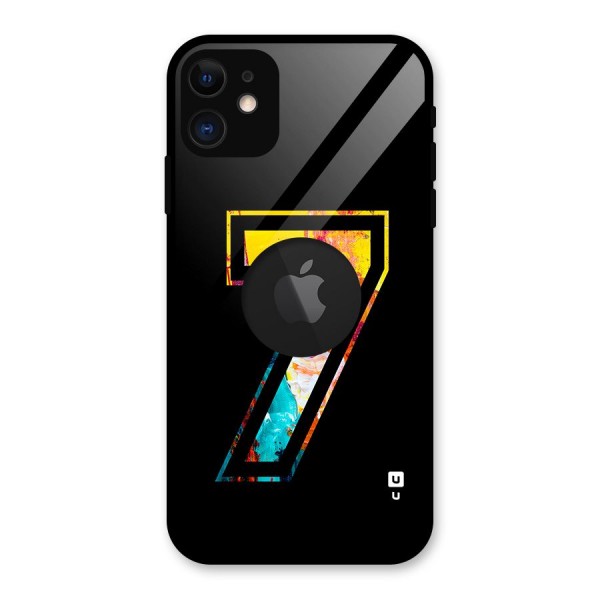 Lucky Number Glass Back Case for iPhone 11 Logo Cut