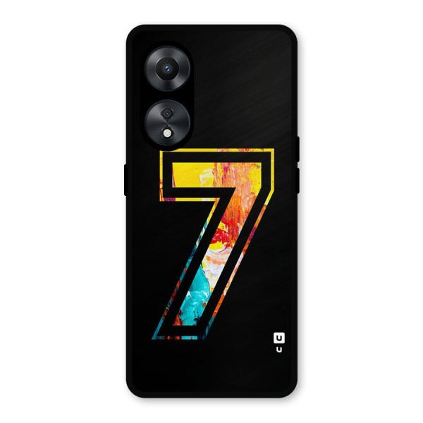 Lucky Number Metal Back Case for Oppo A78