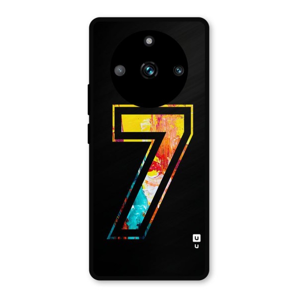 Lucky Number Metal Back Case for Realme 11 Pro Plus