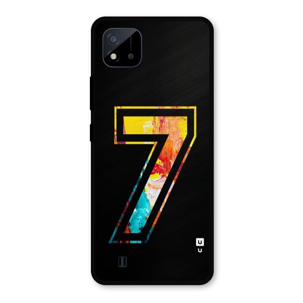 Lucky Number Metal Back Case for Realme C11 2021