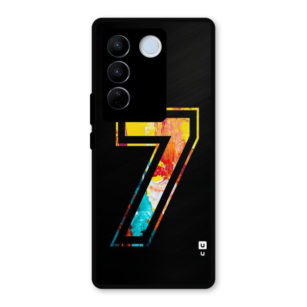 Lucky Number Metal Back Case for Vivo V27 Pro