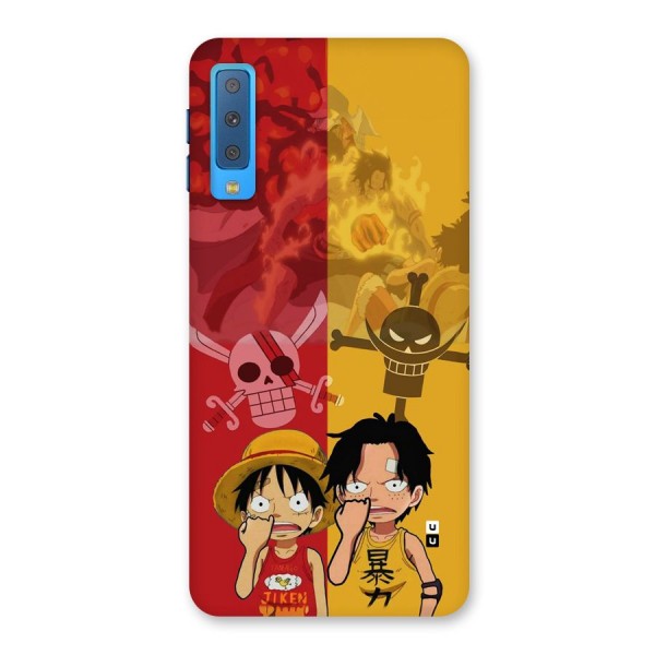 Luffy And Ace Back Case for Galaxy A7 (2018)