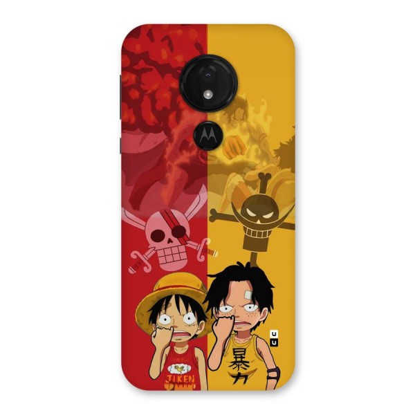 Luffy And Ace Back Case for Moto G7 Power