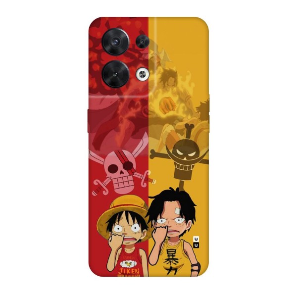 Luffy And Ace Back Case for Oppo Reno8 5G