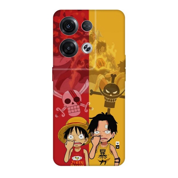 Luffy And Ace Back Case for Oppo Reno8 Pro 5G