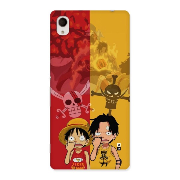 Luffy And Ace Back Case for Xperia M4 Aqua