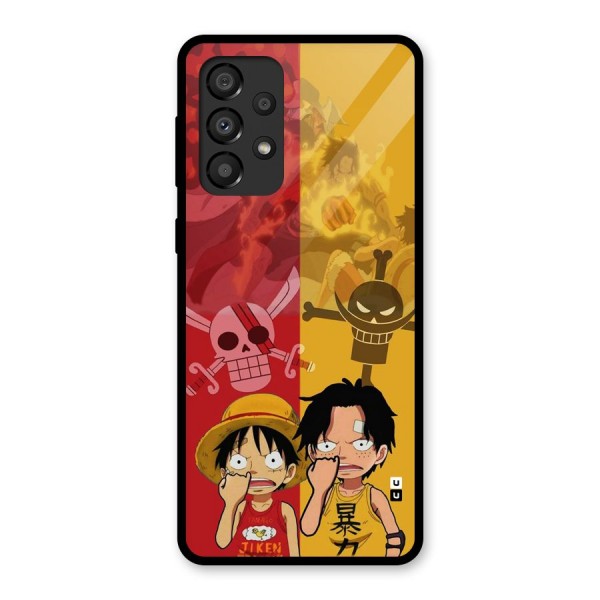 Luffy And Ace Glass Back Case for Galaxy A33 5G