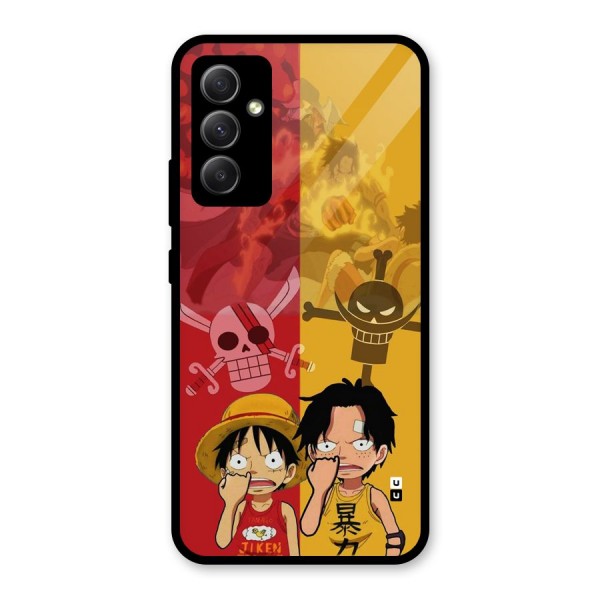 Luffy And Ace Glass Back Case for Galaxy A34