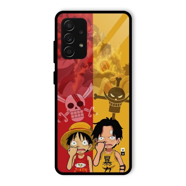 Luffy And Ace Glass Back Case for Galaxy A53 5G