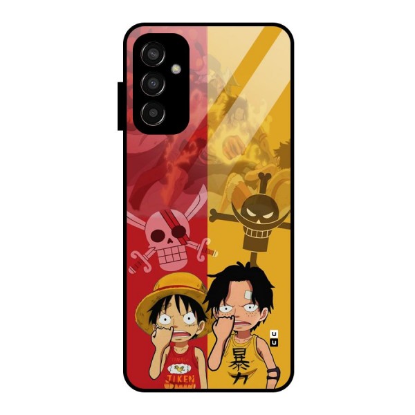 Luffy And Ace Glass Back Case for Galaxy F13