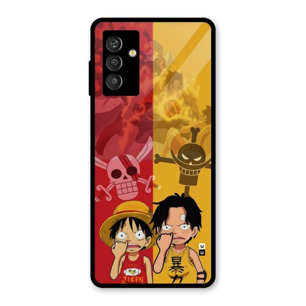 Luffy And Ace Glass Back Case for Galaxy M13