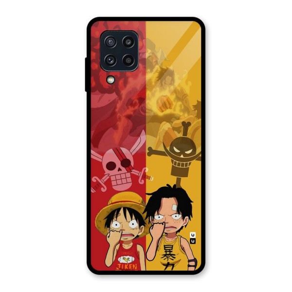 Luffy And Ace Glass Back Case for Galaxy M32