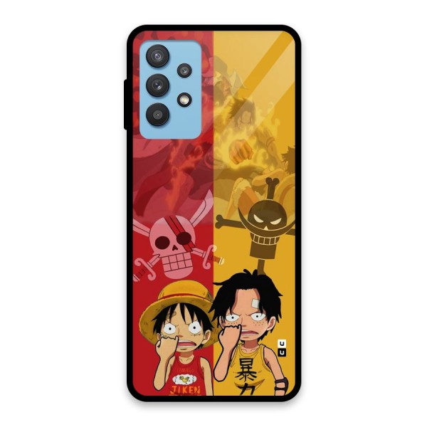 Luffy And Ace Glass Back Case for Galaxy M32 5G