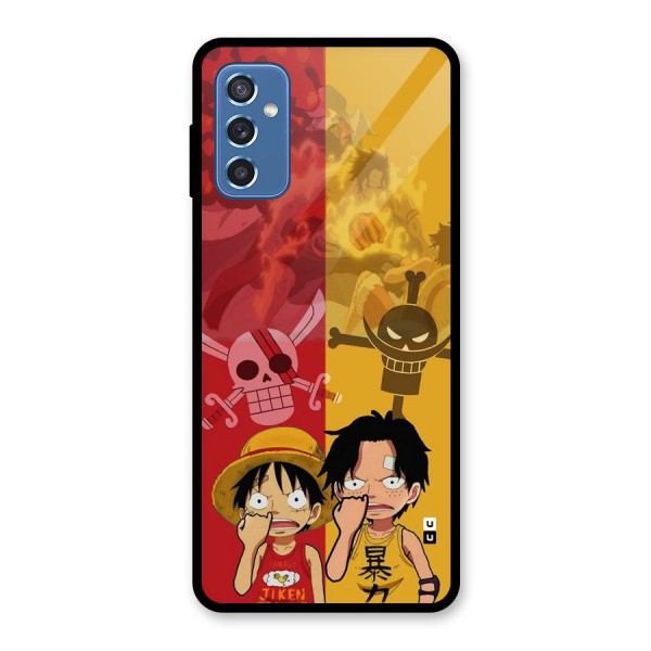 Luffy And Ace Glass Back Case for Galaxy M52 5G