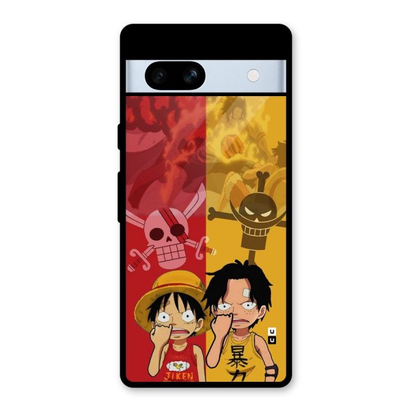 Luffy And Ace Glass Back Case for Google Pixel 7a