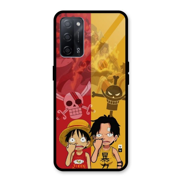 Luffy And Ace Glass Back Case for Oppo A53s 5G