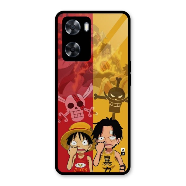 Luffy And Ace Glass Back Case for Oppo A57 2022