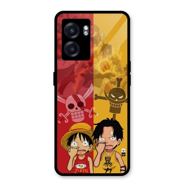 Luffy And Ace Glass Back Case for Oppo K10 (5G)