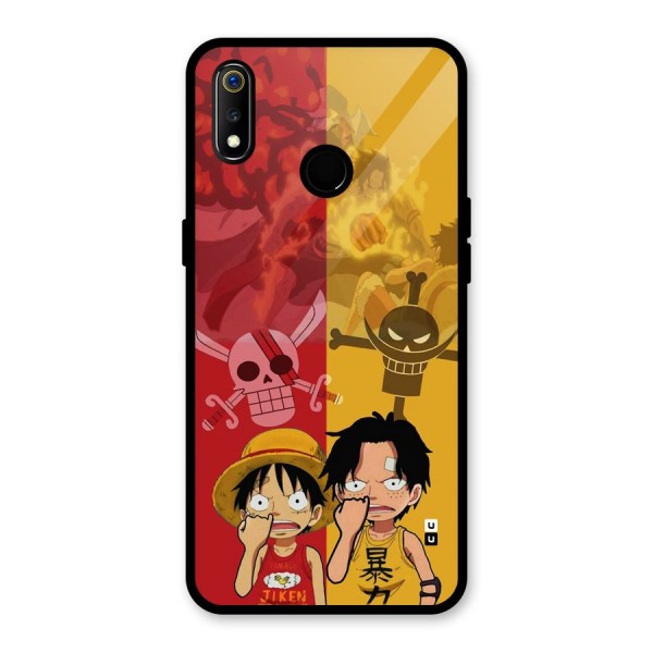 Luffy And Ace Glass Back Case for Realme 3