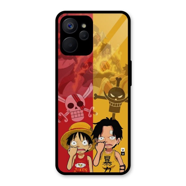 Luffy And Ace Glass Back Case for Realme 9i 5G