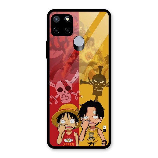 Luffy And Ace Glass Back Case for Realme Narzo 20