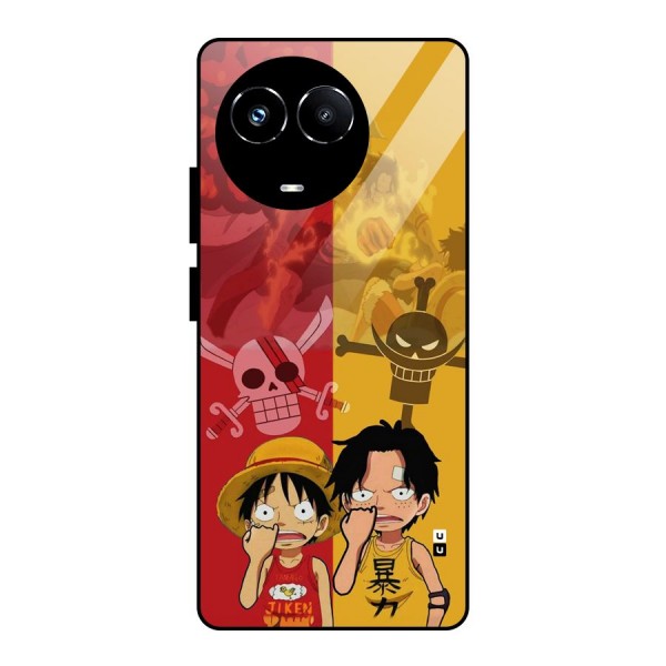 Luffy And Ace Glass Back Case for Realme Narzo 60X