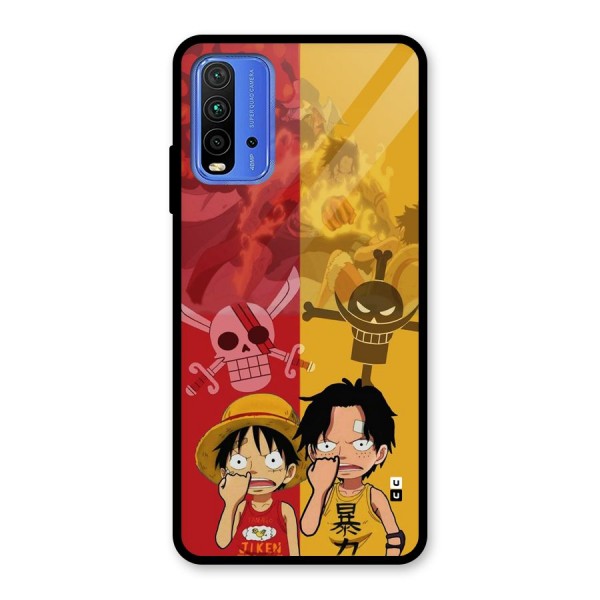 Luffy And Ace Glass Back Case for Redmi 9 Power