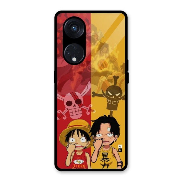 Luffy And Ace Glass Back Case for Reno8 T 5G