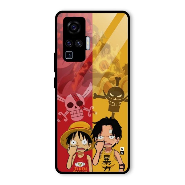 Luffy And Ace Glass Back Case for Vivo X50 Pro