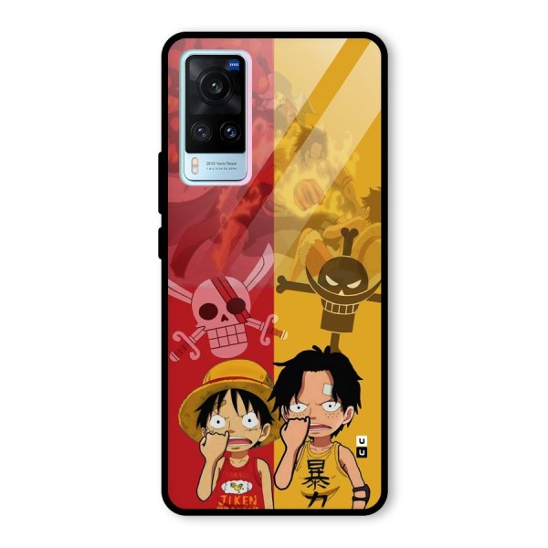 Luffy And Ace Glass Back Case for Vivo X60