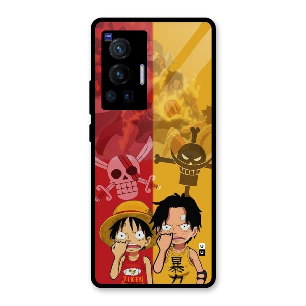 Luffy And Ace Glass Back Case for Vivo X70 Pro