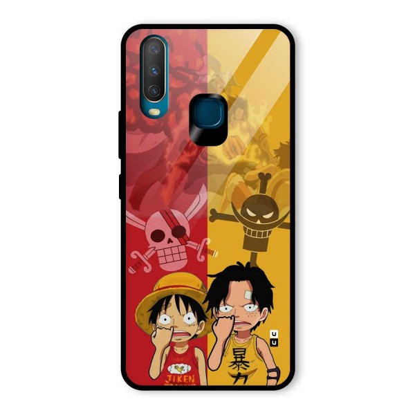 Luffy And Ace Glass Back Case for Vivo Y17