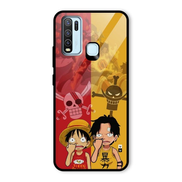 Luffy And Ace Glass Back Case for Vivo Y50