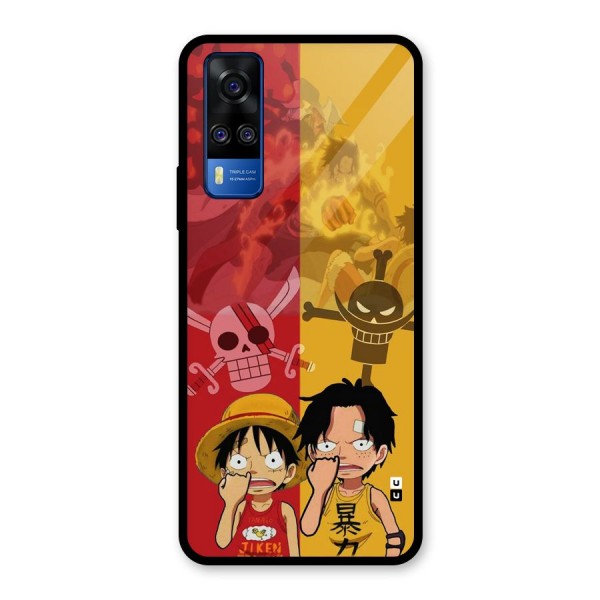 Luffy And Ace Glass Back Case for Vivo Y51