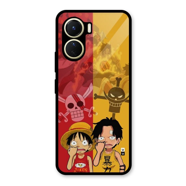 Luffy And Ace Glass Back Case for Vivo Y56