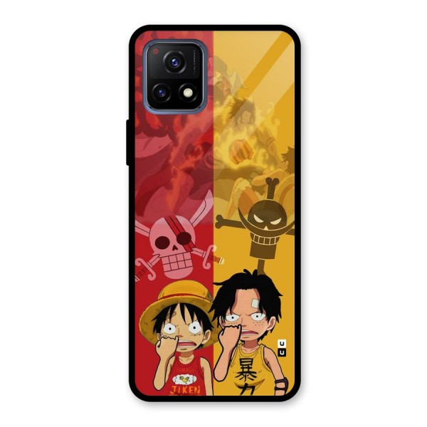 Luffy And Ace Glass Back Case for Vivo Y72 5G