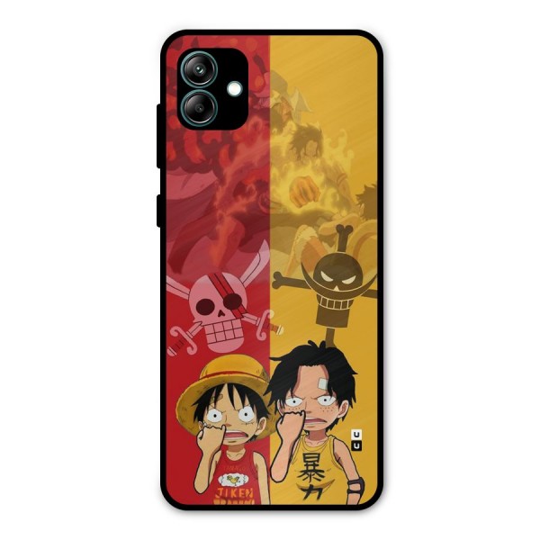 Luffy And Ace Metal Back Case for Galaxy A04