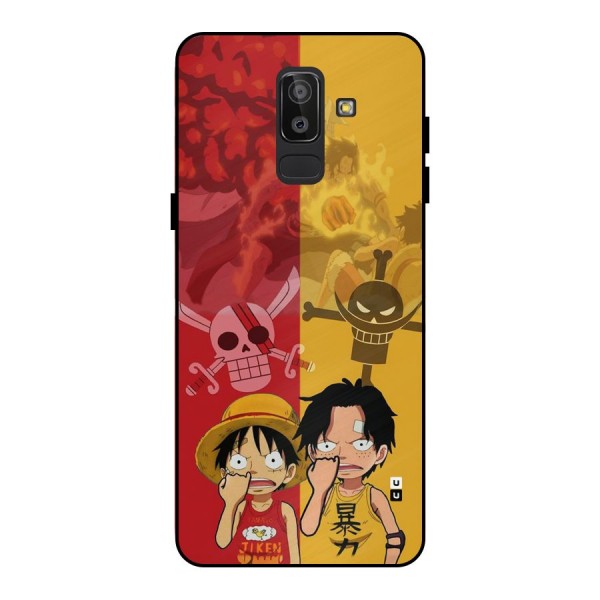 Luffy And Ace Metal Back Case for Galaxy J8