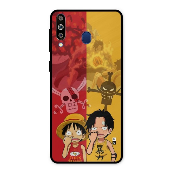 Luffy And Ace Metal Back Case for Galaxy M30