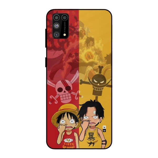 Luffy And Ace Metal Back Case for Galaxy M31